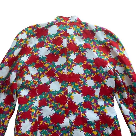 ESCADA by Margaretha Ley Multicolored Floral Button Down Jacket LARGE - Picture 9 of 15